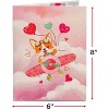 Frndly by Paper Love 3D Dog Biplane Pop Up Card,  For All Occasion - Handcrafted 100% Recycled and Eco-Friendly, 8" x 6" Cover - 2 of 4