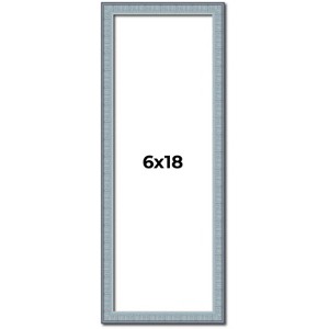PosterPalooza | Panoramic Textured Blue Picture Frame - UV Acrylic, Foam Board Backing, Hanging Hardware - 1 of 4