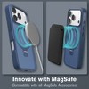 Vena For Apple iPhone 17 Pro Case Magsafe, Magnetic Ring Kickstand, Shockproof Translucent Back Slim Protective Phone Case, Blue - 3 of 4