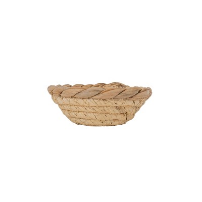 Woven Dish Basket Natural Corn Husk & Seagrass by Foreside Home & Garden