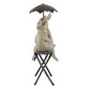 SPI Home Bunny Lovers on Bench – Whimsical Garden Statue, Hand-Painted Cast Aluminum , Romantic Spring Décor, 18.5-Inch Tall - 4 of 4