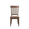 Pine and Rubberwood Solids Rustic Side Chair (Set of 2) with Shaped Wood Seat, Saw Rasping and Distressing, and Driftwood Finish - 3 of 4