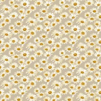 Tempaper Daisies Greige Self Adhesive Removable Wallpaper