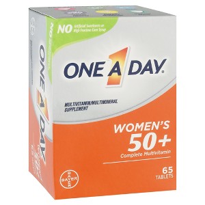 ONE A DAY Women’s 50+ Healthy Advantage Multivitamins, Supplement with Vitamins A, C, E, B1, B2, B6, B12, D, and Calcium, Tablet, 65 Count - 1 of 4
