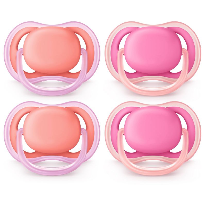 Philips Avent Ultra Air Pacifier 6-18m - Pink/Peach - 4pk, 1 of 11