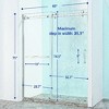 Zevemomo 56-60"Wx75" H Semi-Frameless Shower Door, Single Slide Glass with 5/16" (8mm)Clear Shatterproof SGCC Tempered Glass& Handle,Matt Black Finish - 4 of 4