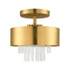 Livex Lighting Orenburg 3 - Light Semi-Flush Mount in  Natural Brass - 3 of 4