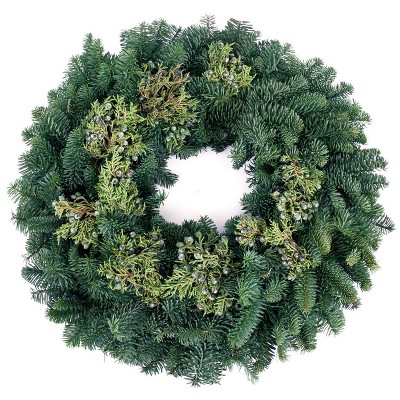 Live Fresh Cut Pacific Northwest Juniper 20" Wreath - Van Zyverden