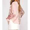 Women's Split satin top - SHE + SKY - 3 of 4