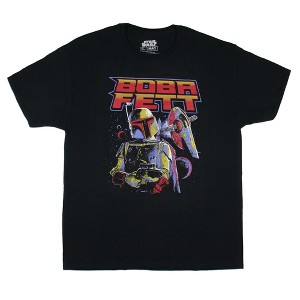 Star Wars Men's Boba Fett Vintage Design Adult Short Sleeve T-Shirt - 1 of 3