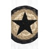 Earth Rugs Black Star Round Jute Coaster 5"x5" – Hand Stenciled Rustic Accent - 3 of 3