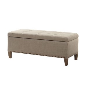 NicBex Modern 42" Storage Bench Upholstered Accent Stools with Tufted Top for Bedroom and Entryway - 1 of 4