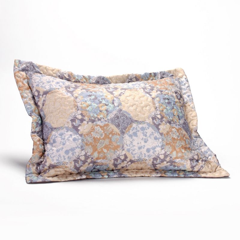 The Lakeside Collection All Over Floral Print Romero Square 20" x 26" Decorative Pillow Sham 1 Pieces, 1 of 2