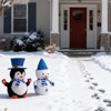 Angel Sar Lighted Plush Penguin and Snowman, Pre-lit Pull Up Christmas Decor with 100 Warm White LEDs, Outdoor Indoor Holiday Yard Decorations - 3 of 4