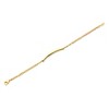 ELYA Women's Polished Cylinder Bar Gold Plated Steel Chain Bracelet - 7" - 3 of 3