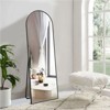 PexFix Full Length Arched Free Standing Body Mirror Metal Framed Wall Mirror Large Floor Mirror - 3 of 4