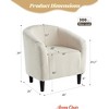 Accent Chair Living Room Chairs Boucle Barrel Chairs Round Armchairs for Bedroom Waiting Room Office Reception Chairs - 4 of 4