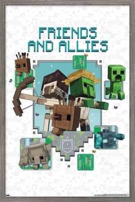  Trends International Gallery Pops Minecraft: Legends - Friends  And Allies Wall Art, Unframed Version, 12 x 12: Posters & Prints