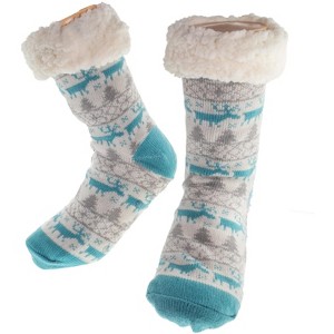 5 Star Super Deals Women's Thermal Fleece Lined Socks – Plush Fleece, Warm & Toasty Footwear – Non-Skid Gripper Bottom - 1 of 4