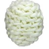 Allstate Floral Cream White Knit Hanging Shatterproof Christmas Ball Ornament 7" (175mm) - 2 of 3