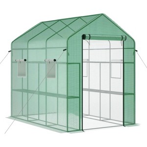 85"x56"x77" Heavy Duty Walk-in Greenhouse, 6 Shelves, UV-Resistant, Weatherproof Tent with Mesh Vents - Easy Assembly for Garden & Patio - 1 of 4