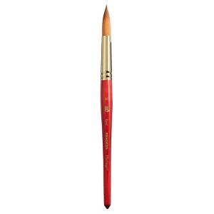 Princeton Heritage Round Brush, Synthetic Bristles, Short Handle Watercolor Paintbrush, Scarlet, Size 16, 1 Count - 1 of 4