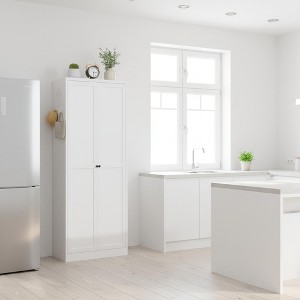 Homy Casa Metal Storage Cabinet with Double Doors, Hallway & Entryway Organizer - 1 of 4