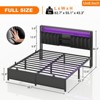 Aheaplus Platform Beds with Upholstered Headboard, Charge Station, and LED Lights - 3 of 4