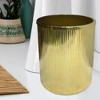 Kaiwah Gold Plated Steel Wastebasket Metallic Gold - Nu Steel - 3 of 4