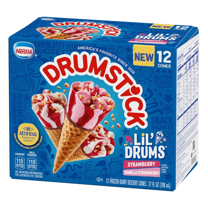 Drumstick Strawberry Lil&#39;Drum Frozen Dessert - 27 fl oz/12ct, 4 of 9