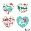 Big Dot of Happiness Colorful Floral Happy Mother's Day - Heart Decorations DIY We Love Mom Party Essentials - Set of 20 - 3 of 4