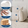 Sofa Set, Modular Chenille Cloud Couch  Deep Seat Boneless Sofa for Small Space Living Room/Office White - 2 of 4