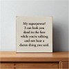 Slickblue My Superpower Quote Sign – Funny Wood Plaque – 7x7 Rustic Humor for Shelf or Desk Décor, Color Options - 2 of 3