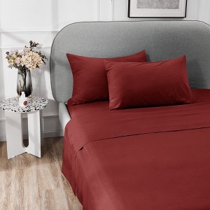 Deconovo 4-Piece Bed Sheet Set, Brushed Microfiber, Deep Pocket - 1 of 4