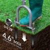 Walensee Manual Lawn Aerator Tool - Heavy Duty Grass Dethatcher for Compacted Soil, Adjustable Height Turf Plugger, Core Aeration to Prevent Runoff - 3 of 4