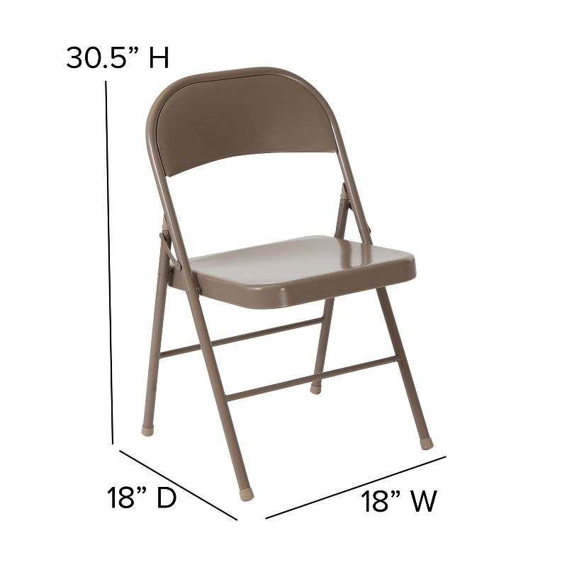 Flash Furniture 4 Pack HERCULES Series Double Braced Metal Folding Chair, 6 of 13