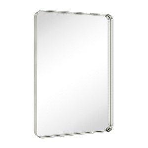 TEHOME Arthers Rectangular Stainless Steel Framed Pivoting Wall Mounted Bathroom Vanity Mirror - 1 of 4