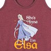 Women's - Frozen 2 - She's Anna, I'm Elsa Graphic Racerback Tank - 2 of 4