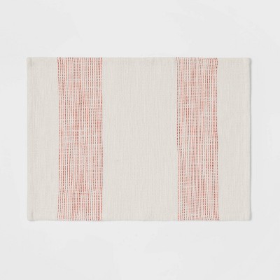 Cotton Striped Border Placemat Orange - Threshold™