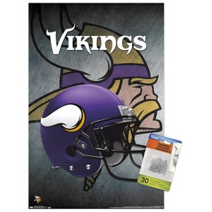 Trends International NFL Minnesota VIkings - Helmet 16 Unframed Wall Poster Prints - 1 of 4