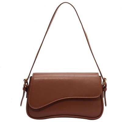 Shoulder Bag for Women Y2K Trendy Purse Vegan Leather Hobo Handbags Clutch Saddle Bag with 2 Removable Strap