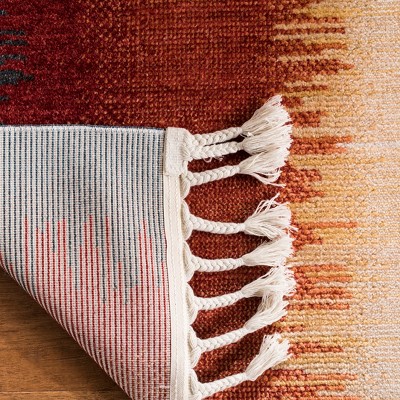 Handmade Blue Cotton Square Bohemian Area Rug