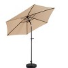 9FT Outdoor Sun Umbrellas, Market Patio Table Umbrella with Push Button Tilt and Crank, 6 Sturdy Ribs (Base Not Included) – Maison Boucle - 3 of 4