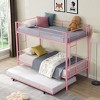 Okak Metal Bunk Bed with No Box Spring Design, Kids Bunk Beds with High Security Guardrai and Ladder, Twin Bed for Teenager - 3 of 4