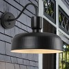 Dewdrop Outdoor Wall Light, Industrial Farmhouse Black Metal Sconce with Dome Shade for Porch Garage Entryway - 2 of 4