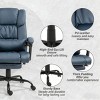 TopComfy Accent Chairs Ergonomic Executive Office Chair with Footrest Luxe Comfort and Relaxation Soft Seating for Office, Blue, 29.5"*26"*48" - 3 of 4