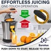 Eurolux Stainless Steel Automatic Electric Citrus Juicer - Soft Grip, Auto Shutoff - 3 of 4