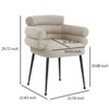 UNISOAR Accent Chair Curved Back Dining Chairs with Black Tapered Metal Legs for Dining Room - 3 of 4