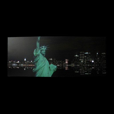 Northlight LED Lighted Statue of Liberty Canvas Wall Art - 15.75" x 39.25"