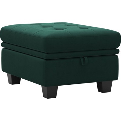 Belffin Modular Velvet Tufted Small Ottoman